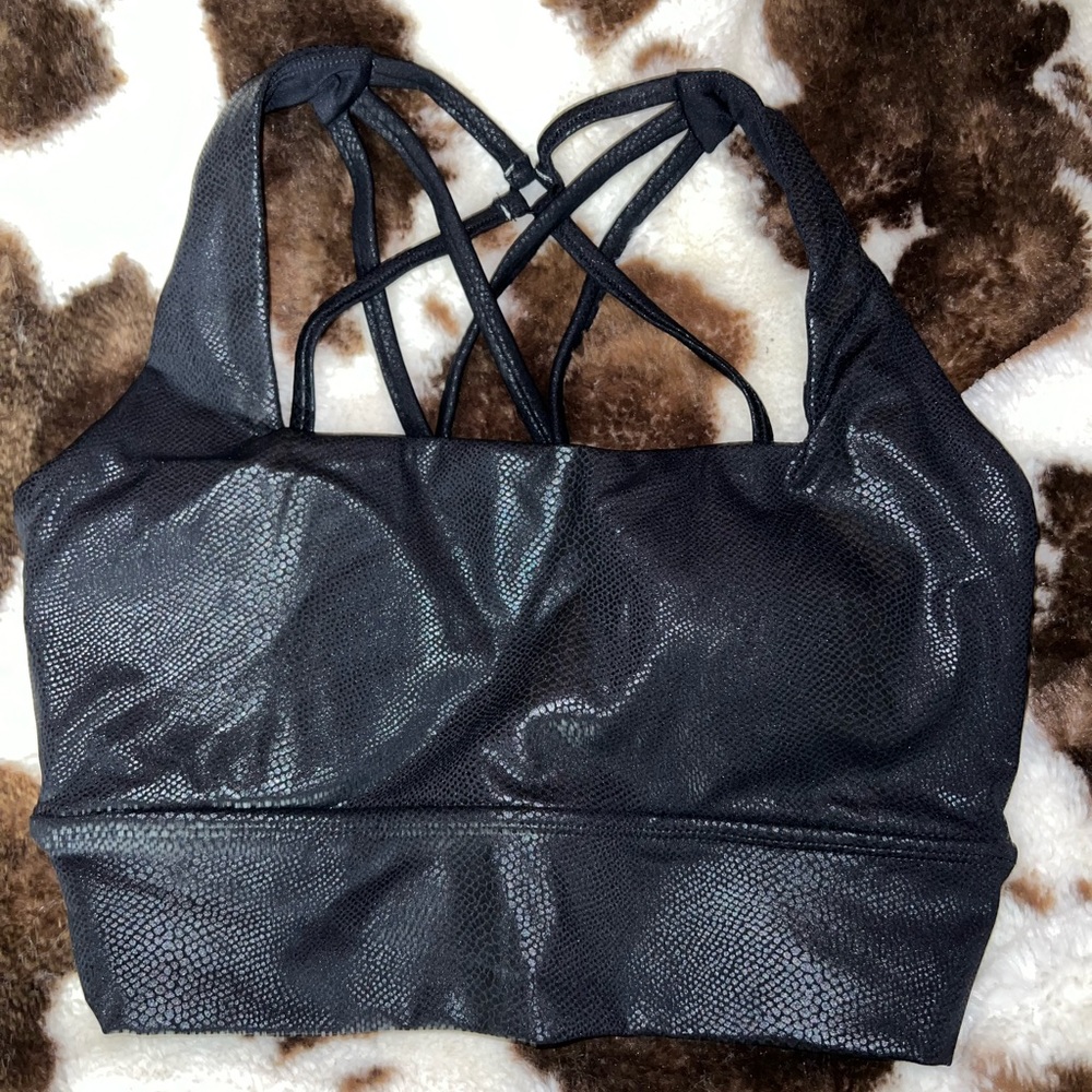 COPY - Buffbunny black shimmer sports bra